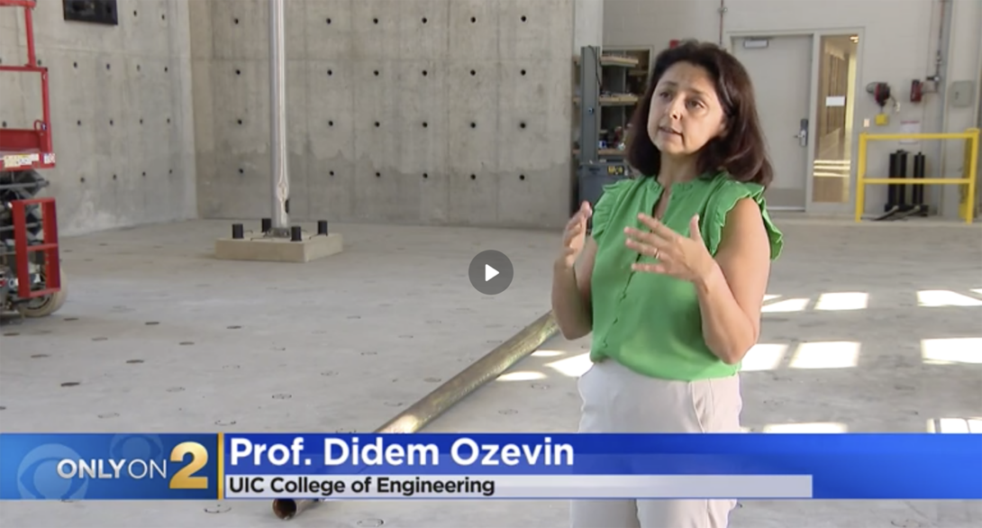 Professor Didem Ozevin of civil, materials, and environmental engineering at UIC