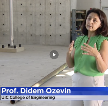 Professor Didem Ozevin of civil, materials, and environmental engineering at UIC 