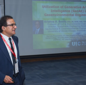 UIC’s Professor Krishna Reddy addressed this topic during the International Conference on Environmental Geotechnology, Recycled Waste Materials, and Sustainable Engineering (EGRWSE) at the National Institute of Technology, Jalandhar, India, 